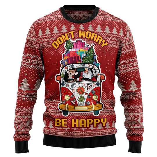 Discover Hippie Car Ugly Christmas Sweater  Christmas Outfits Gift Custom Ugly Sweater
