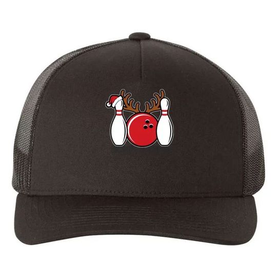 Discover Funny Bowling Christmas Trucker Hat