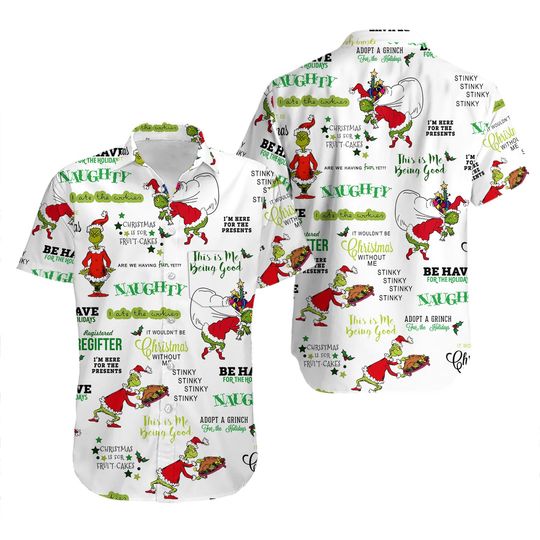 Discover Grin Christmas Hawaiian Shirt