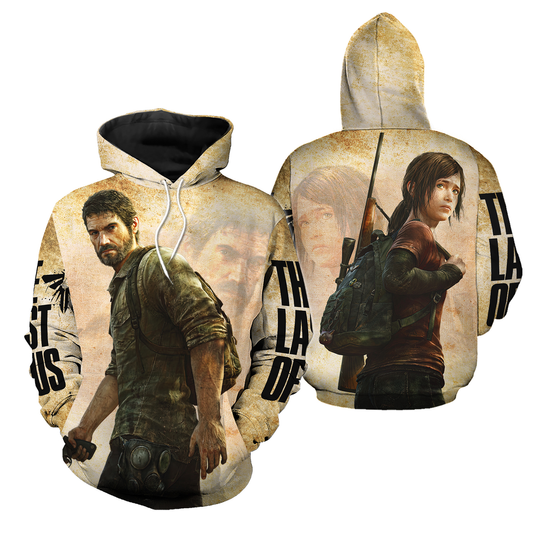 Discover Joel Ellie The Las Of Us comic Hoodie 3D