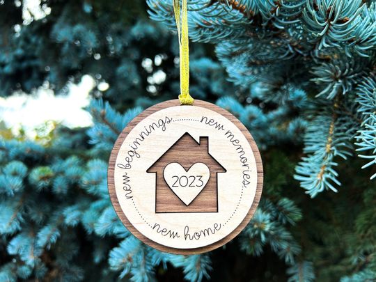 Discover Home Ornament, Christmas Ornament, Stocking Tag, Gift Tag