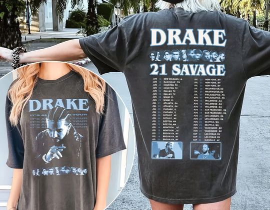 Discover Drake New Album Shirt, Drake Merch Tour 2023 Shirt  BLACK T SHIRT