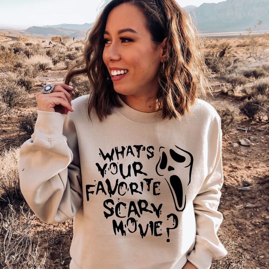 Discover Scream Sweatshirt, Woodsboro Sweatshirt, Whats Your Favorite Scary Movie, Scary Movie Sweatshirt
