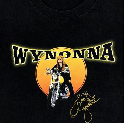 Discover Vintage 1997 Wynonna Judd Signature Country Tour Black Full size Gift Shirt