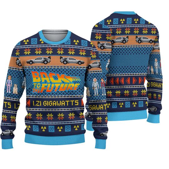 Discover Back Future 80s Movie Ugly Christmas Sweater