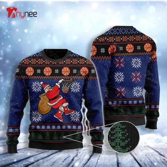 Discover Basketball Santa Claus Ugly Christmas Sweater