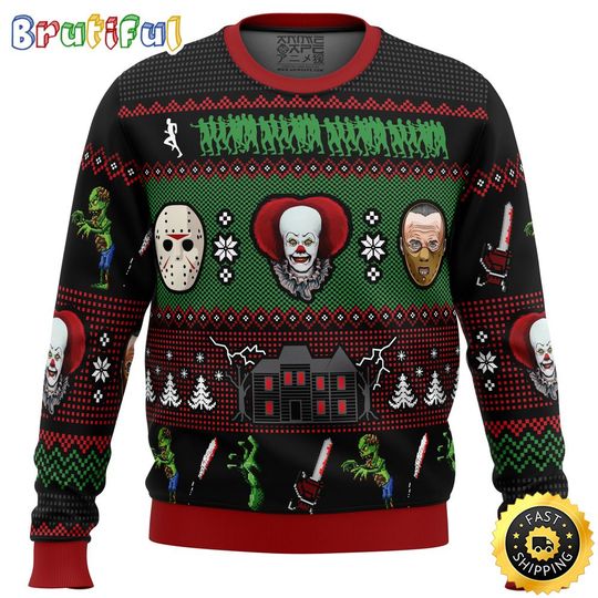 Discover Classic Horror Christmas Ugly Christmas Sweater
