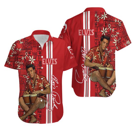 Discover Red Aloha Elvis Presley Hawaiian Shirt