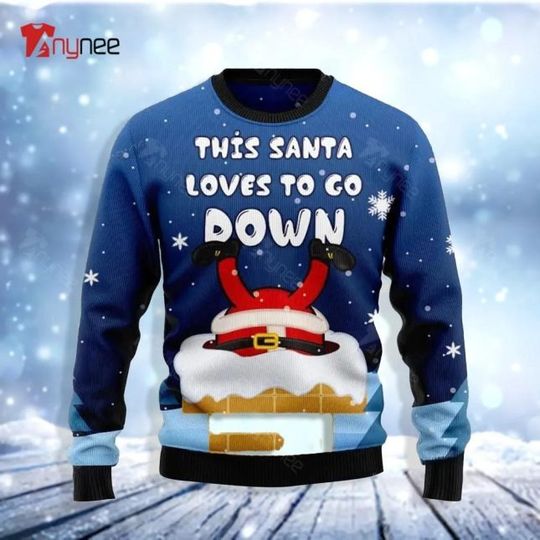 Discover Santa Goes Down Holiday Ugly Sweater