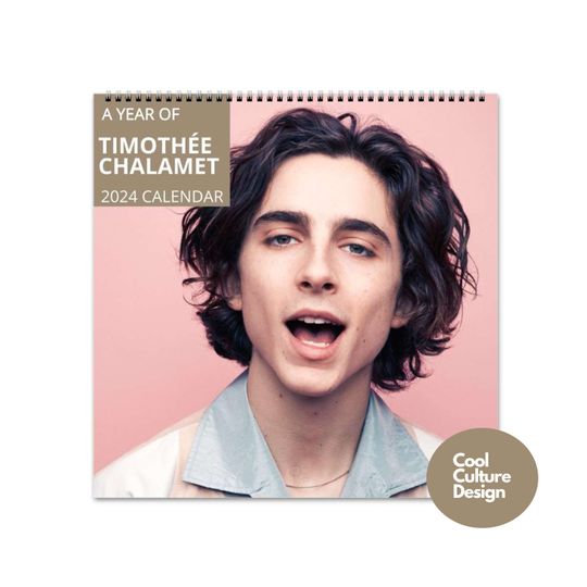 Discover Timothe Chalamet Calendar - 2024 Calendar, Wall Calendar 2024, Planner 2024