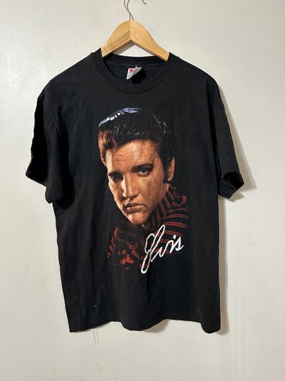 Discover Vintage Elvis Presley Shirt 90s Band Tee Big Face Grail
