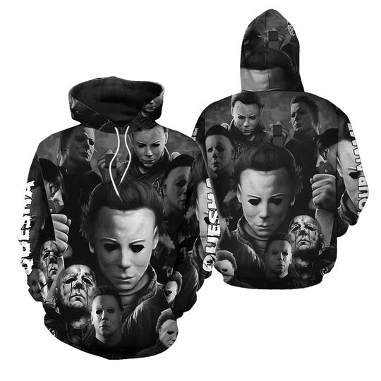 Discover Custom Name Halloween Myers Hoodie