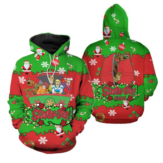 Discover Christmas Scooby Doo Hoodies, Custom Scooby Doo 3D Hoodies