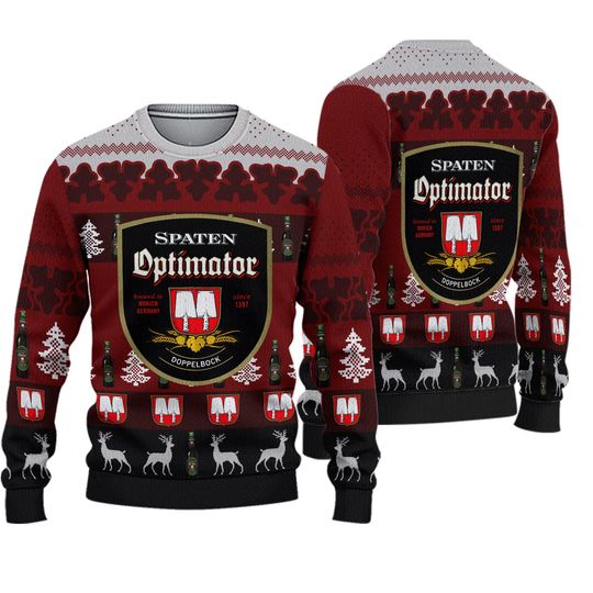 Discover Spaten Optimator Beer Ugly Christmas Sweater