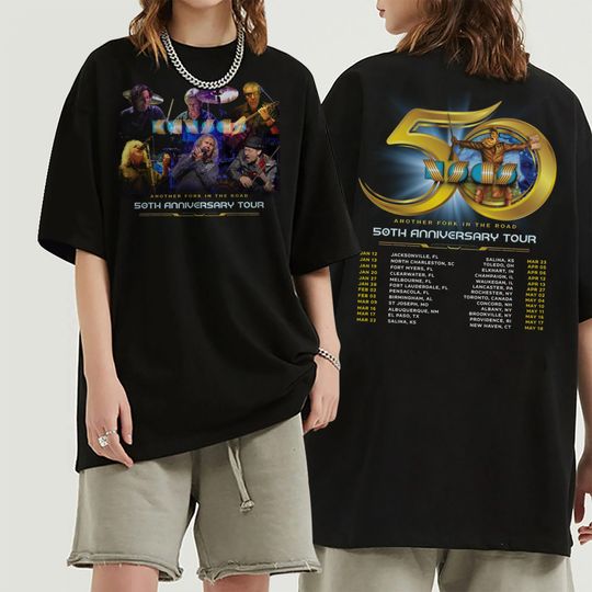 Discover Kansas Music Band Shirt, 50th Anniversary Tour 2024 Shirt