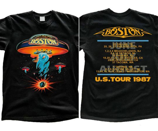 Discover 1987 Boston Rock Band Concert Tour Unisex T-Shirt