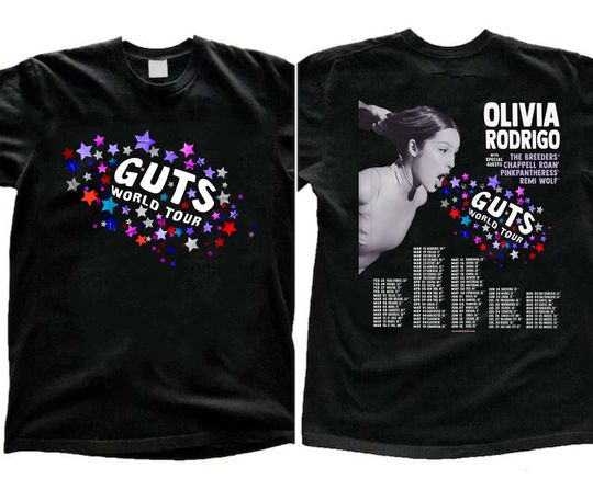 Discover Olivia Rodrigo Guts Tour 2024 Shirt, Olivia Rodrigo Shirt