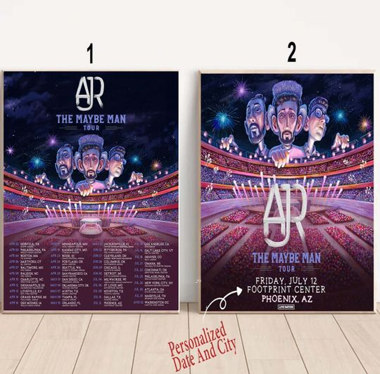 Discover Custom AJR The Maybe Man Tour 2024 Poster