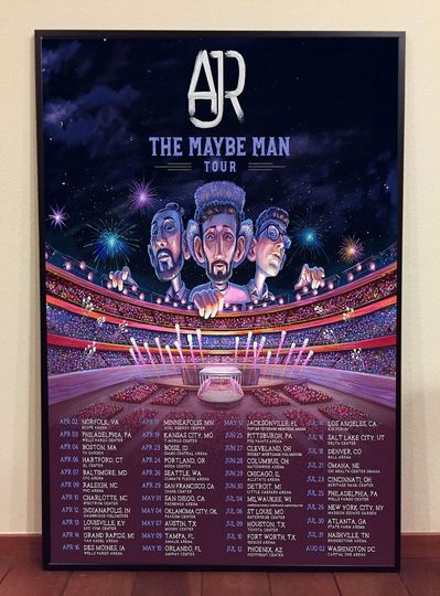 Discover AJR 2024 The Maybe Man Tour Poster Home Decor