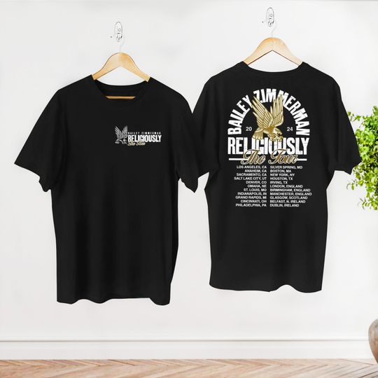 Discover Bailey Zimmerman Fan Shirt, Bailey Zimmerman Religiously Tour 2024 T-Shirt