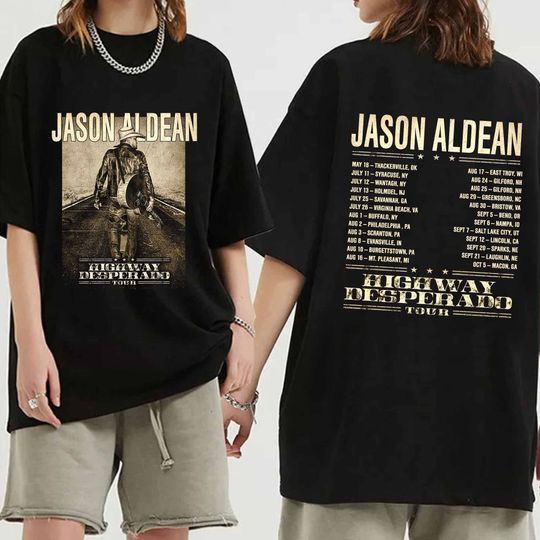 Discover Jason Aldean Highway Desperado Tour 2024 Shirt