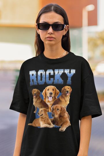 Discover Custom Rap Tee Custom Rapper Shirt Insert Pet Photo Tshirt Customized Dog