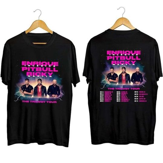 Discover Enrique IglesiasXPitbullXRicky Martin The Trilogy Tour 2023 Shirt