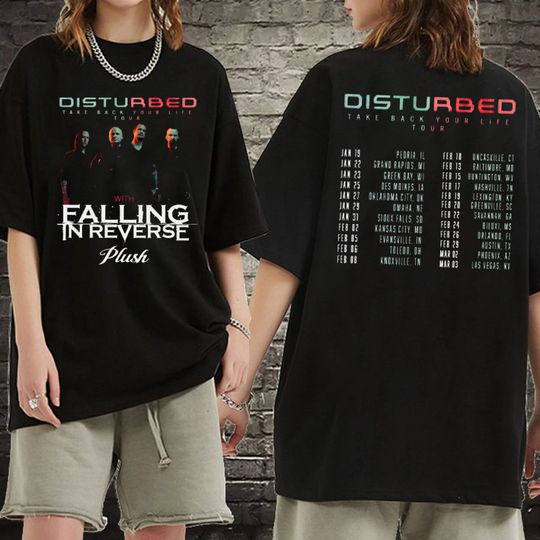 Discover Disturbed Take Back Your Life Tour Falling in Reverse 2024 Tour Shirt
