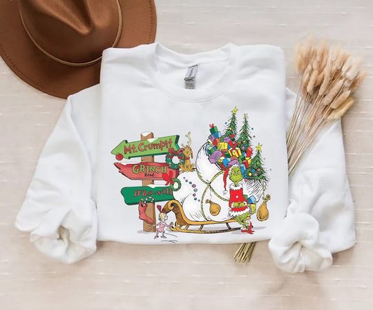 Discover Christmas Gift, Merry Grin Sweatshirt, The funny character Chrismas Sweatshirt, Xmas Holiday