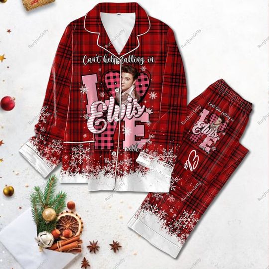 Discover Christmas Elvis Presley Pajama Set