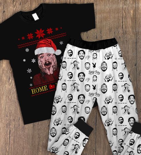 Discover Home Malone Pajamas Set, P0sty 2023 Lover Pajamas Set, Christmas