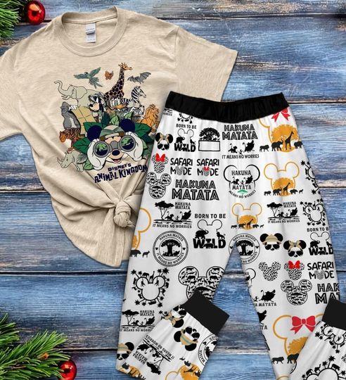 Discover Djsney Animal Kingd0m Christmas Pajamas Set, Animal Kingd0m Pajamas Set