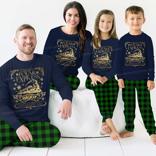 Discover Personalized Christmas Family Pajamas Set Custom Christmas On Polar