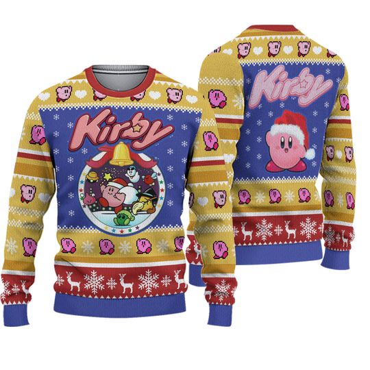 Discover Pink Puff Christmas Kirby Ugly Christmas Sweater
