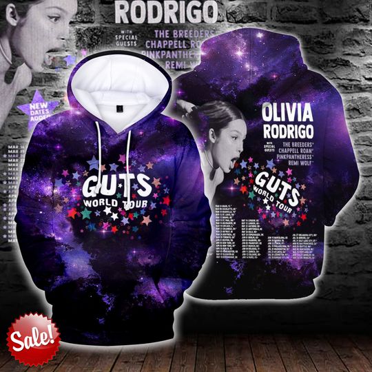 Discover Olivia Rodrigo Guts full date tour 2024 Hoodie, Olivia Rodrigo Shirt