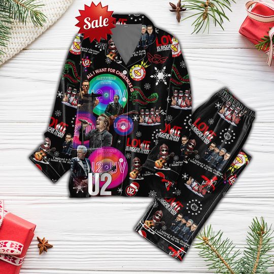 Discover U2 Band Pajamas Set, U2 Ultraviolet Sphere 2023 Pajamas