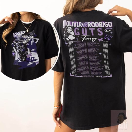 Discover Olivia Rodrigo Guts Tour Merch Shirt