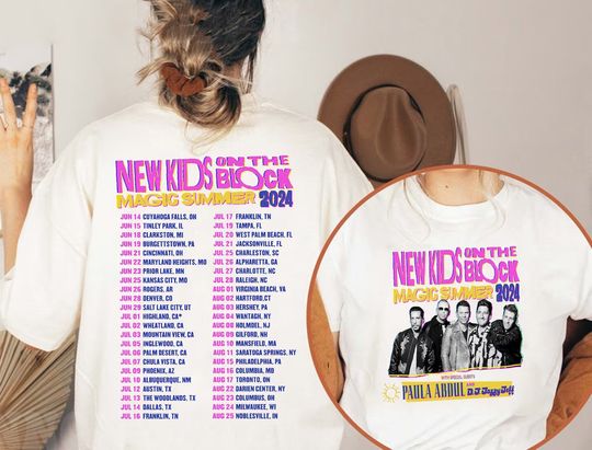 Discover NK on The Block The Magic Summer Tour 2024 Shirt, NK on The Block Band Fan