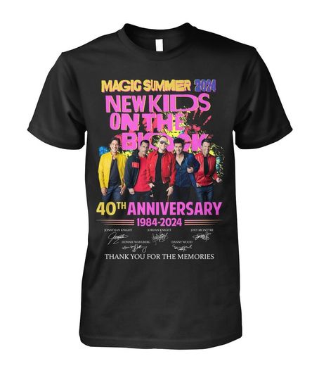 Discover Magic Summer 2024 NK on The Block 40th Anniversary 1984  2024 Thank You Shirt