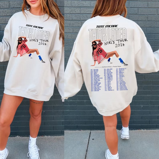Discover Tate McRae The Think Later World Tour 2024 Sweatshirt