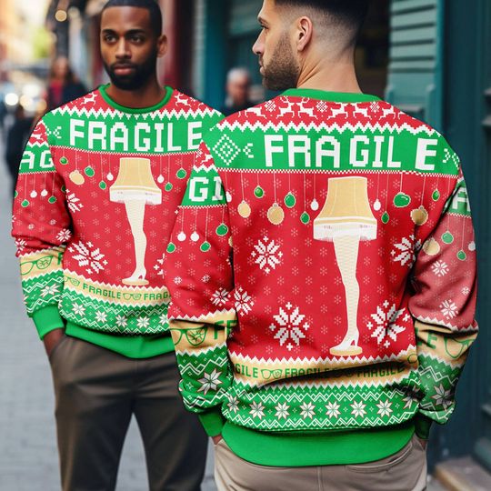 Discover Christmas Story Ugly Sweater, Leg Lamp Fragile