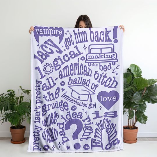 Discover Olivia Rodrigo Doodle Art Sublimation Fleece Blanket