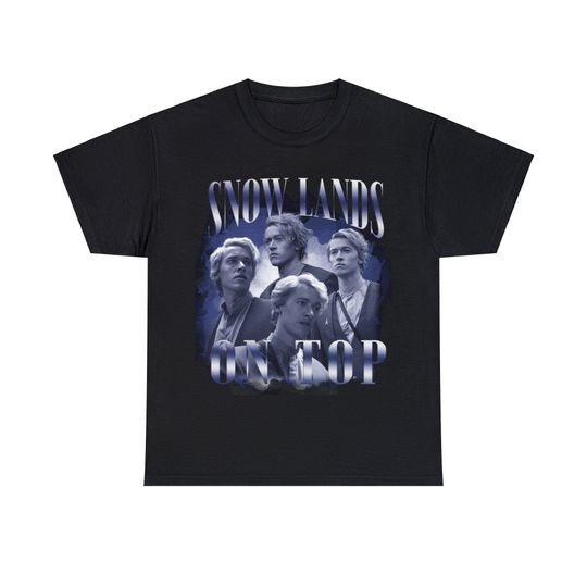 Discover Snow lands on top tee, funny Tom Blyth graphic design shirt, Coriolanus Snow T-Shirt