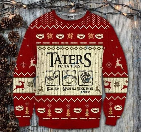Discover Taters Potatoes Ugly Christmas Sweater