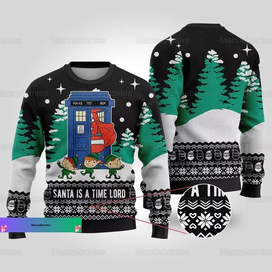 Discover Christmas Doctor Who Ugly Sweater, Doctor Who Xmas Sweater