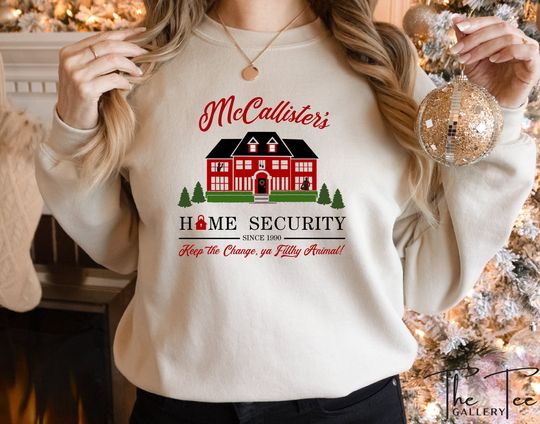Discover McCallister's Home Security Sweatshirt, Christmas Movie Shirt
