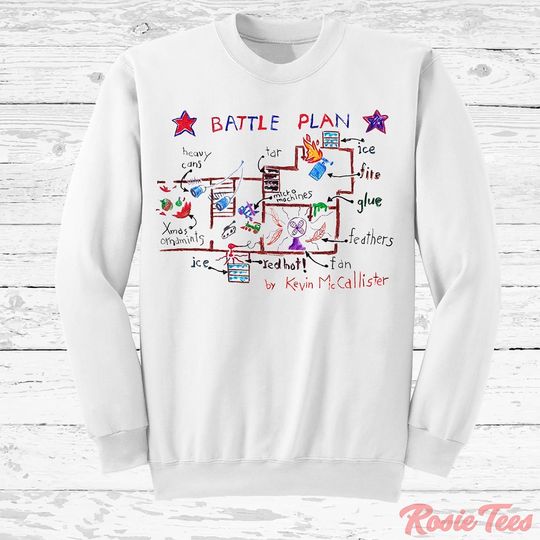 Discover Kevin's Battle Plan Ugly Christmas Shirt, Holiday Movie Sweatshirt