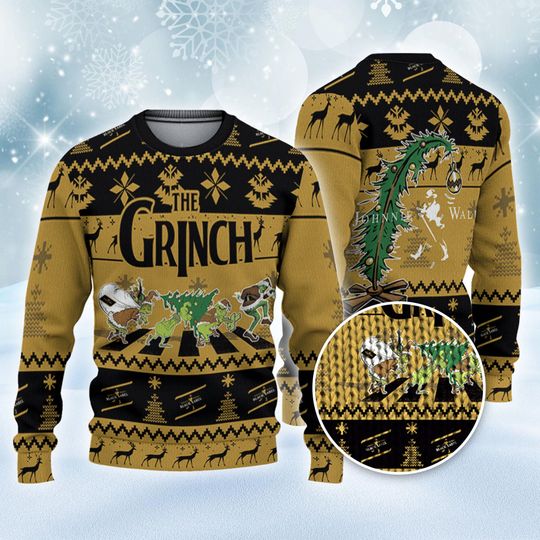 Discover Johnnie Walker Black The Grin Christmas Ugly Sweater