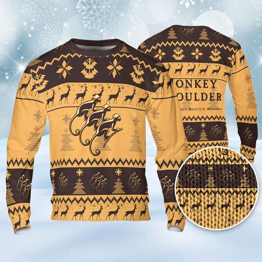 Discover Monkey Shoulder Whiskey Christmas Ugly Sweater