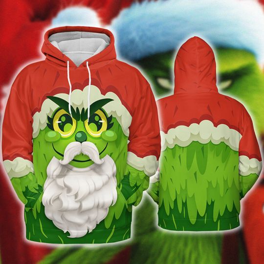 Discover Nightmare Before Christmas Green Monster Beard Hoodie